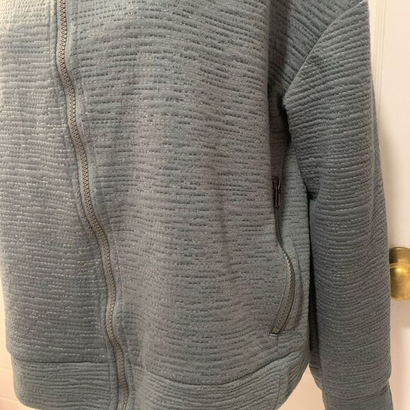 Reebok | gray green zip up sweatshirt - Picture 3 of 5